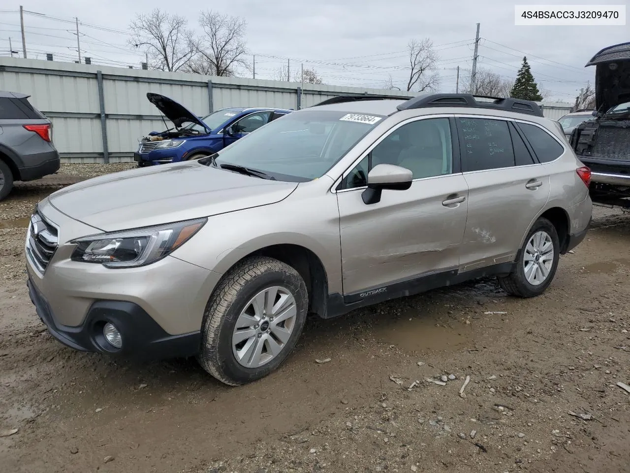 2018 Subaru Outback 2.5I Premium VIN: 4S4BSACC3J3209470 Lot: 79733664