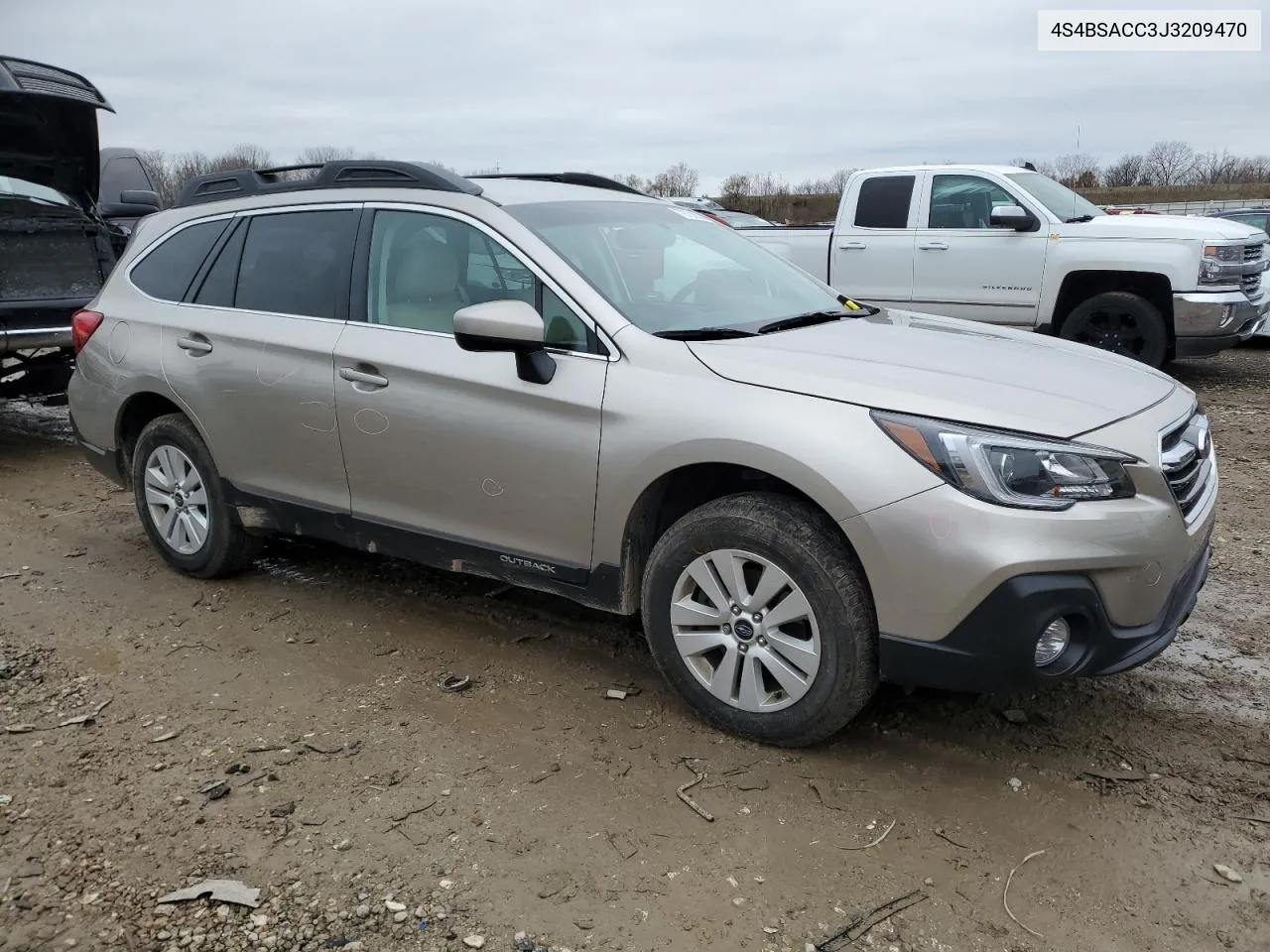 2018 Subaru Outback 2.5I Premium VIN: 4S4BSACC3J3209470 Lot: 79733664