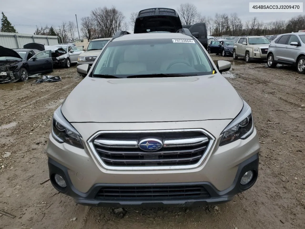 2018 Subaru Outback 2.5I Premium VIN: 4S4BSACC3J3209470 Lot: 79733664