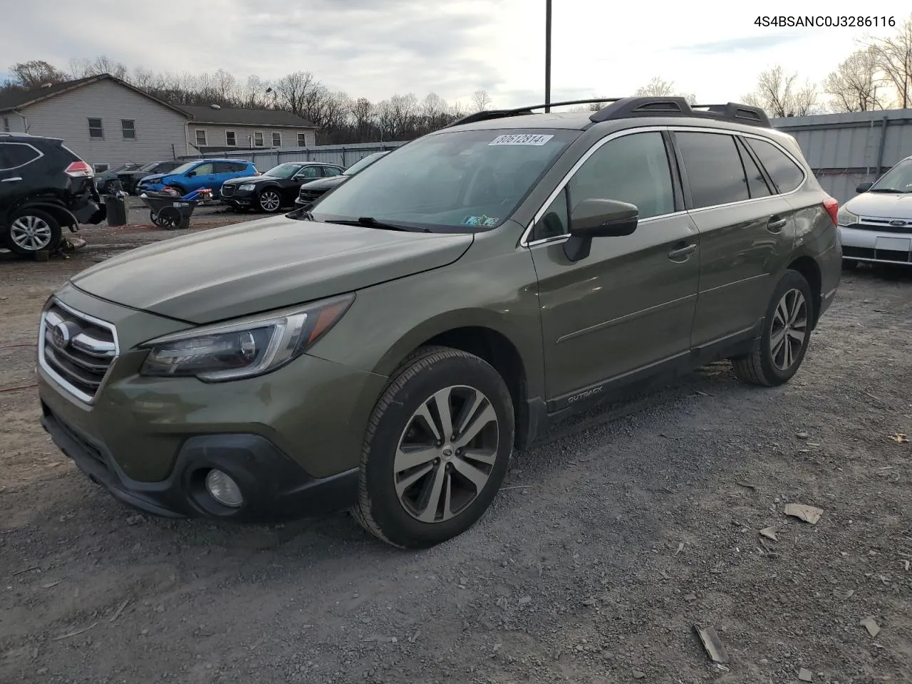 2018 Subaru Outback 2.5I Limited VIN: 4S4BSANC0J3286116 Lot: 80612814