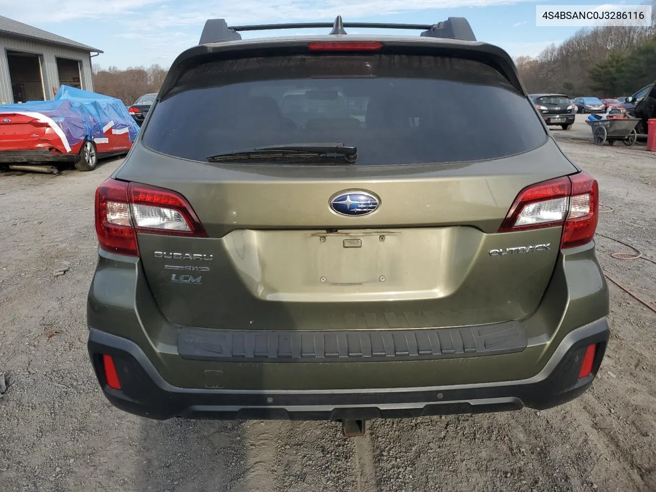 2018 Subaru Outback 2.5I Limited VIN: 4S4BSANC0J3286116 Lot: 80612814