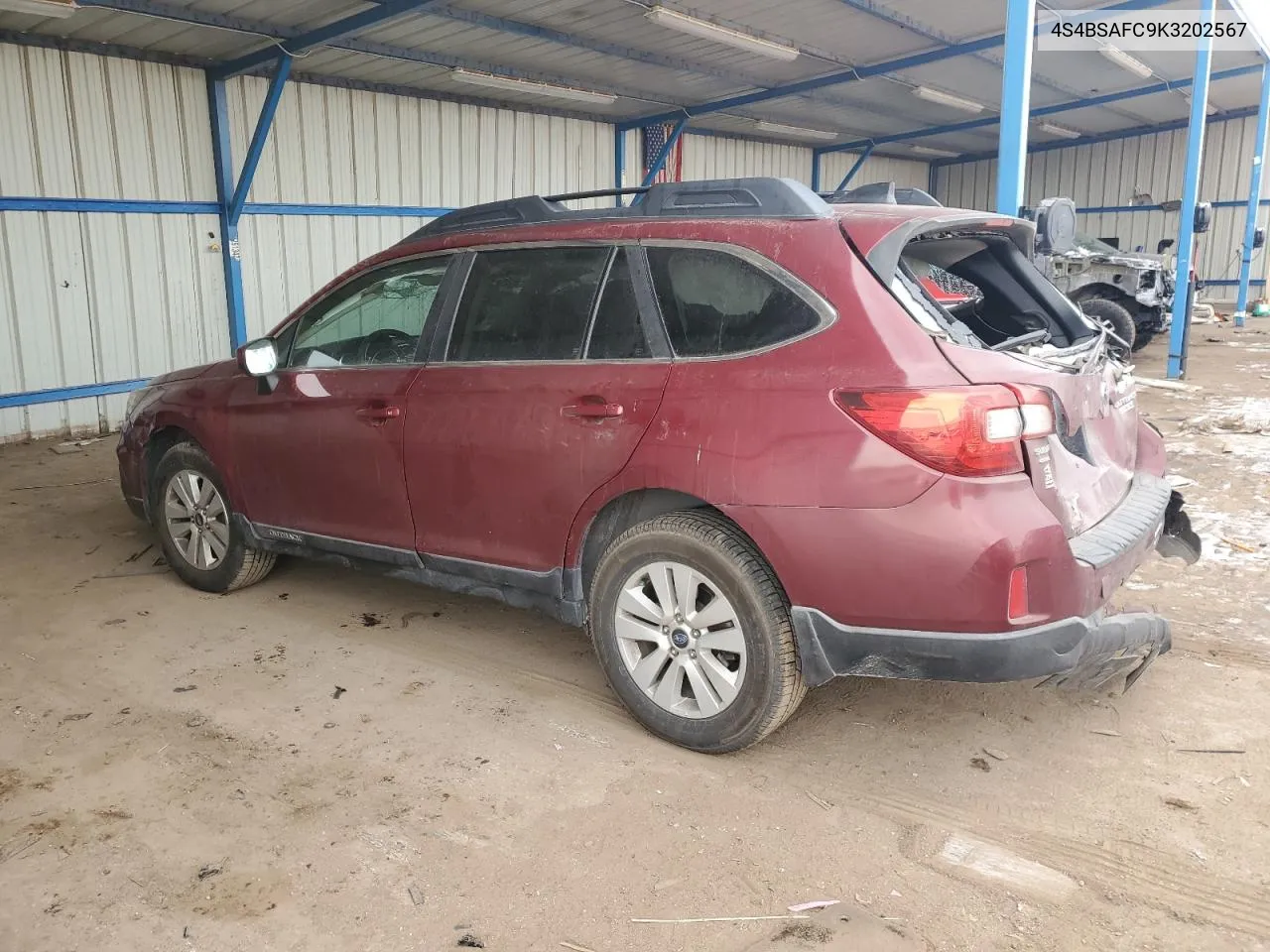 2019 Subaru Outback 2.5I Premium VIN: 4S4BSAFC9K3202567 Lot: 38779114