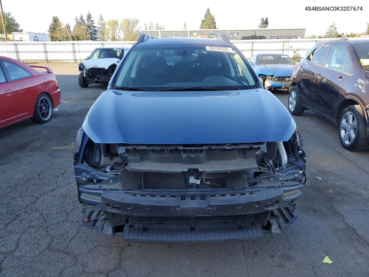 2019 Subaru Outback 2.5I Limited VIN: 4S4BSANC0K3207674 Lot: 50726564