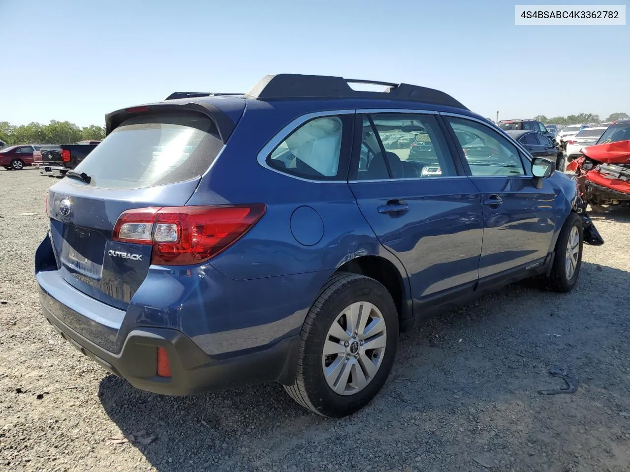 2019 Subaru Outback 2.5I VIN: 4S4BSABC4K3362782 Lot: 55170084