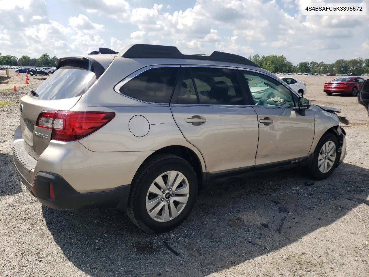 2019 Subaru Outback 2.5I Premium VIN: 4S4BSAFC5K3395672 Lot: 55731654