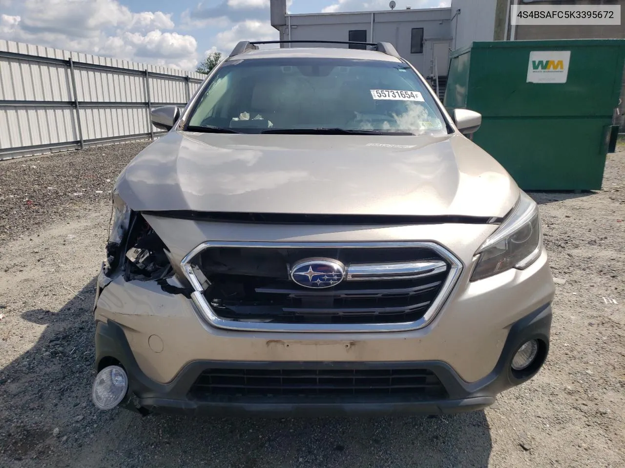 4S4BSAFC5K3395672 2019 Subaru Outback 2.5I Premium