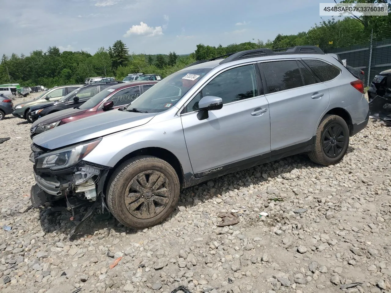 2019 Subaru Outback 2.5I Premium VIN: 4S4BSAFC7K3376038 Lot: 57833784