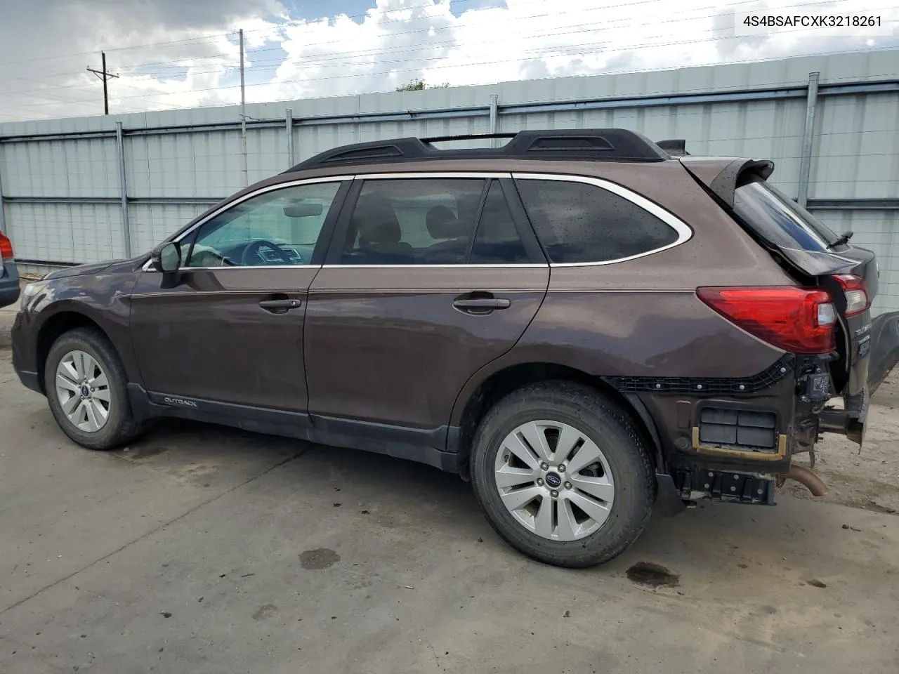 2019 Subaru Outback 2.5I Premium VIN: 4S4BSAFCXK3218261 Lot: 59796914