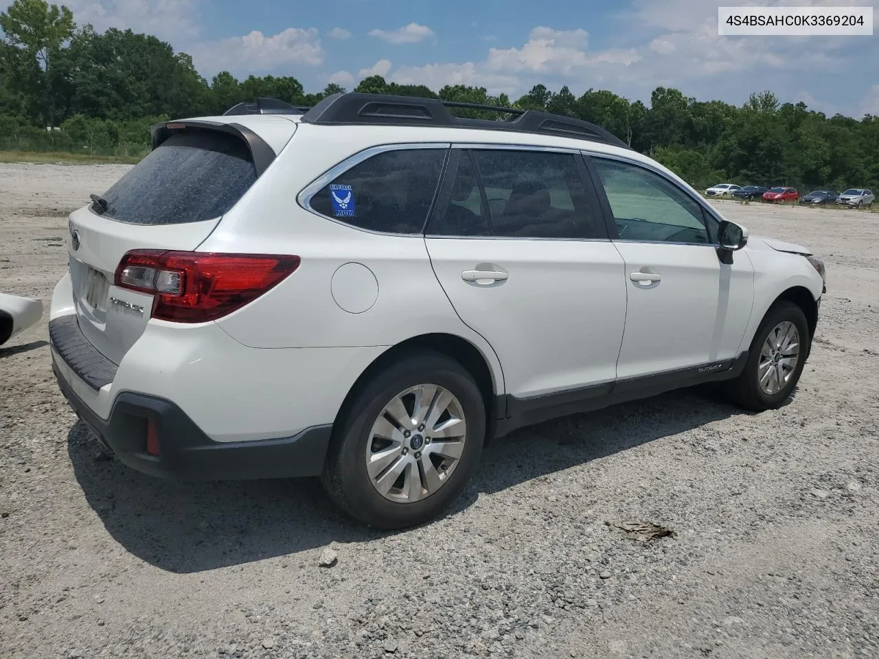 2019 Subaru Outback 2.5I Premium VIN: 4S4BSAHC0K3369204 Lot: 60103514