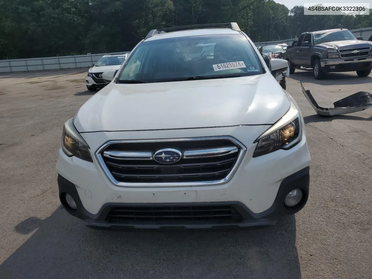 2019 Subaru Outback 2.5I Premium VIN: 4S4BSAFC0K3322306 Lot: 61628574