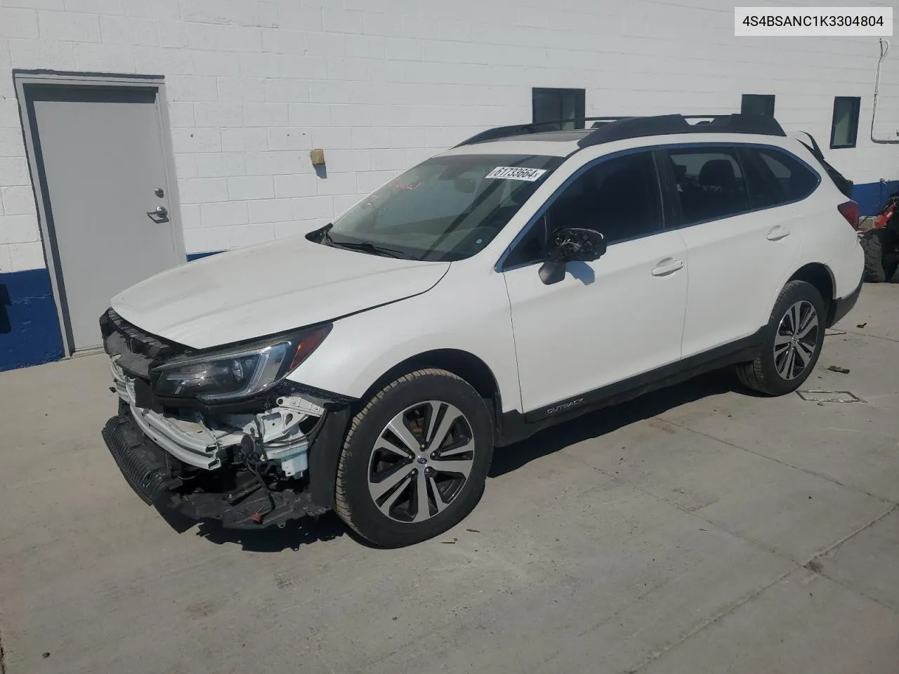 2019 Subaru Outback 2.5I Limited VIN: 4S4BSANC1K3304804 Lot: 61733664