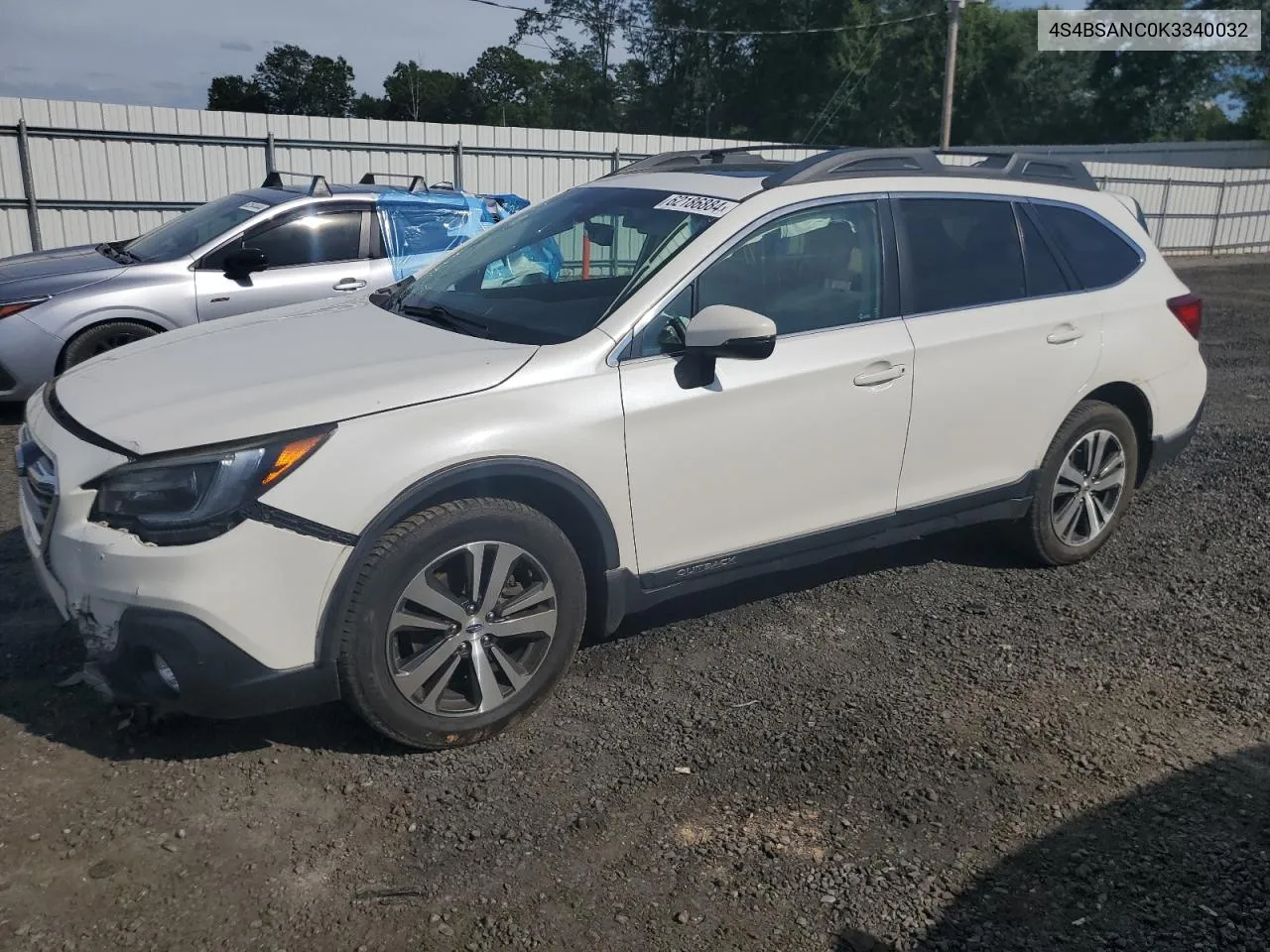 2019 Subaru Outback 2.5I Limited VIN: 4S4BSANC0K3340032 Lot: 62186884