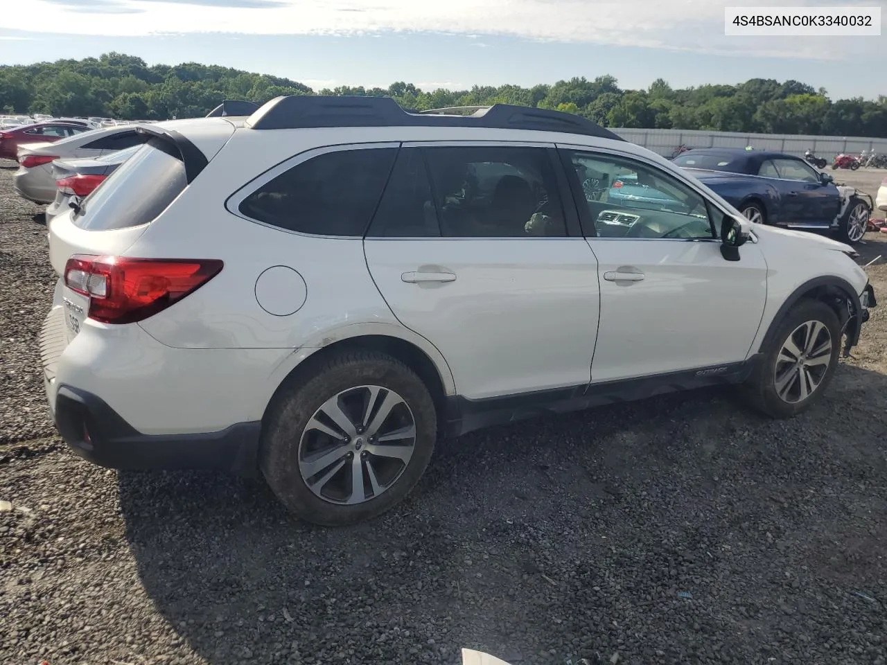 2019 Subaru Outback 2.5I Limited VIN: 4S4BSANC0K3340032 Lot: 62186884