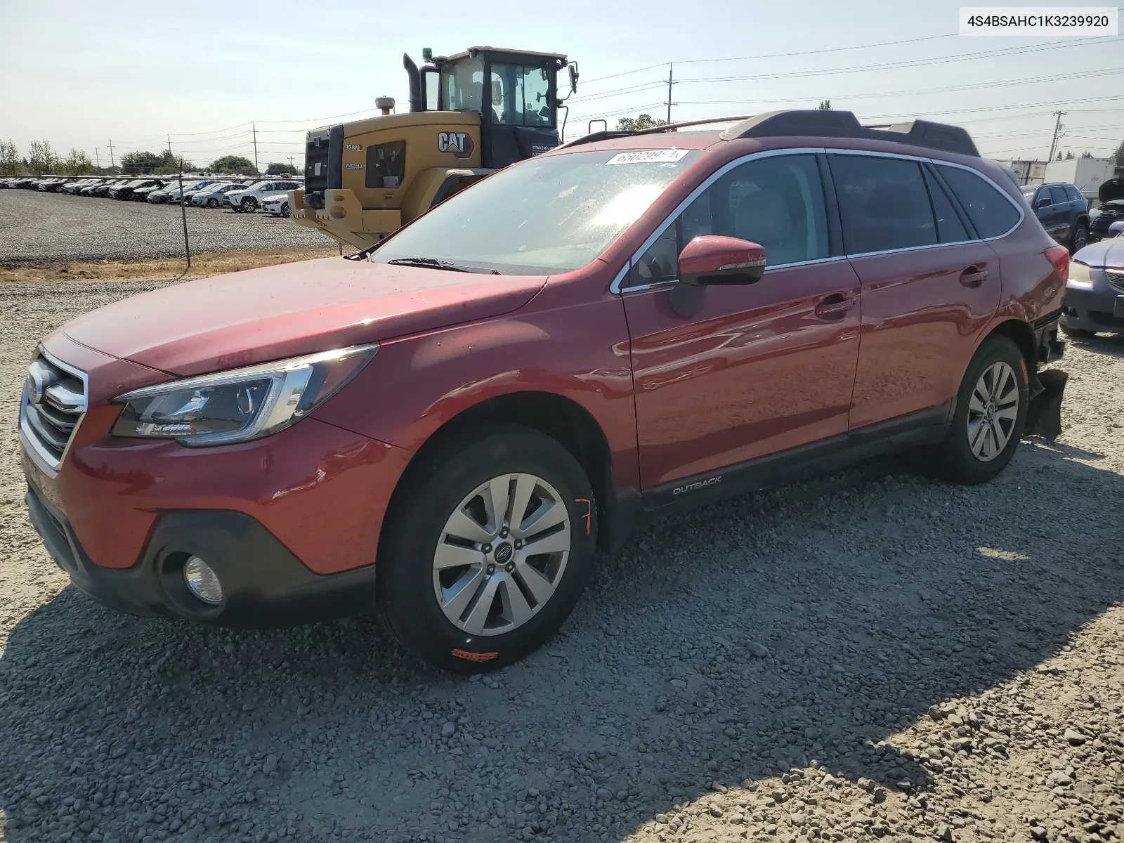 2019 Subaru Outback 2.5I Premium VIN: 4S4BSAHC1K3239920 Lot: 65029984