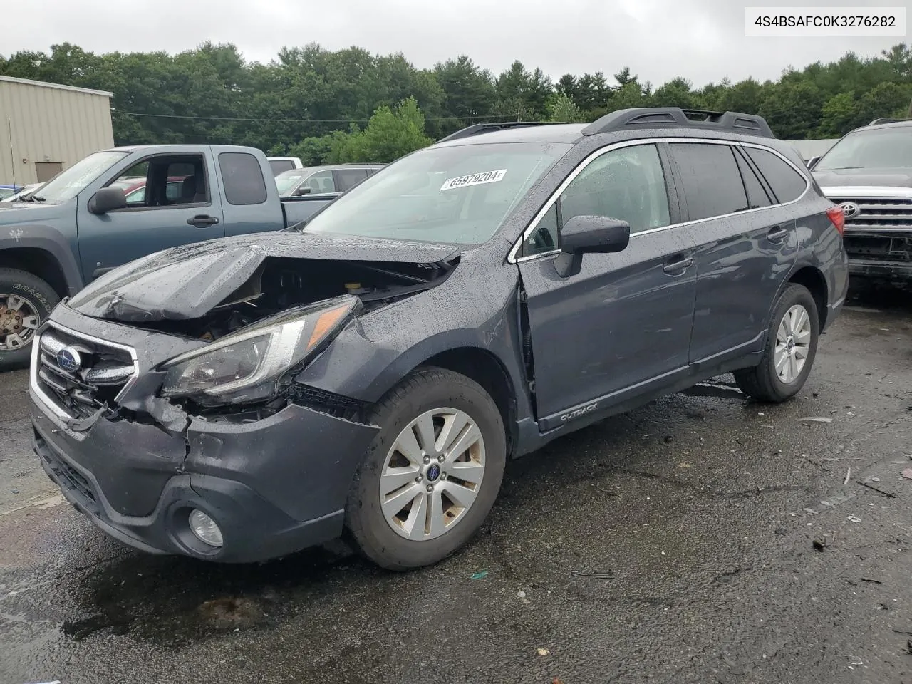 2019 Subaru Outback 2.5I Premium VIN: 4S4BSAFC0K3276282 Lot: 65979204