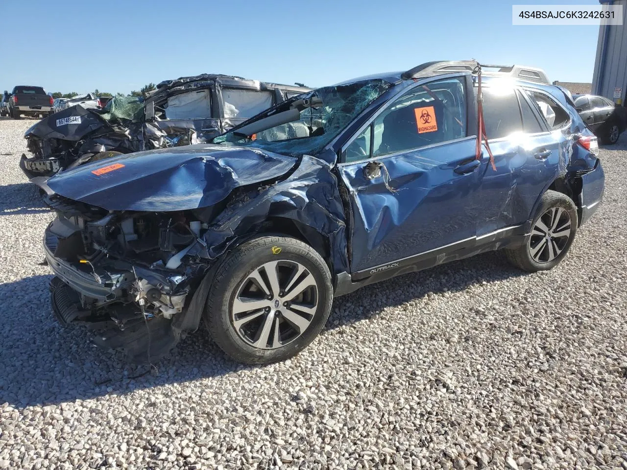 2019 Subaru Outback 2.5I Limited VIN: 4S4BSAJC6K3242631 Lot: 67415634