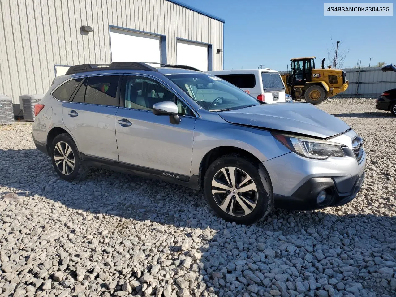 2019 Subaru Outback 2.5I Limited VIN: 4S4BSANC0K3304535 Lot: 69510244