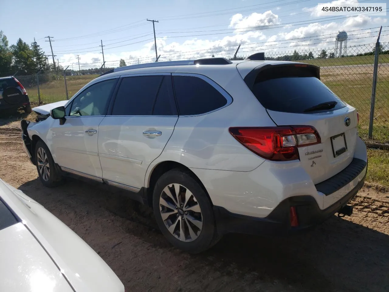 2019 Subaru Outback Touring VIN: 4S4BSATC4K3347195 Lot: 70204374