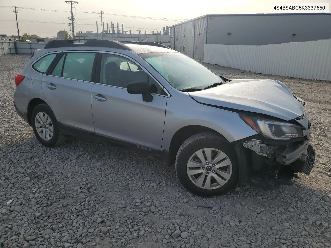 2019 Subaru Outback 2.5I VIN: 4S4BSABC5K3337650 Lot: 70839944