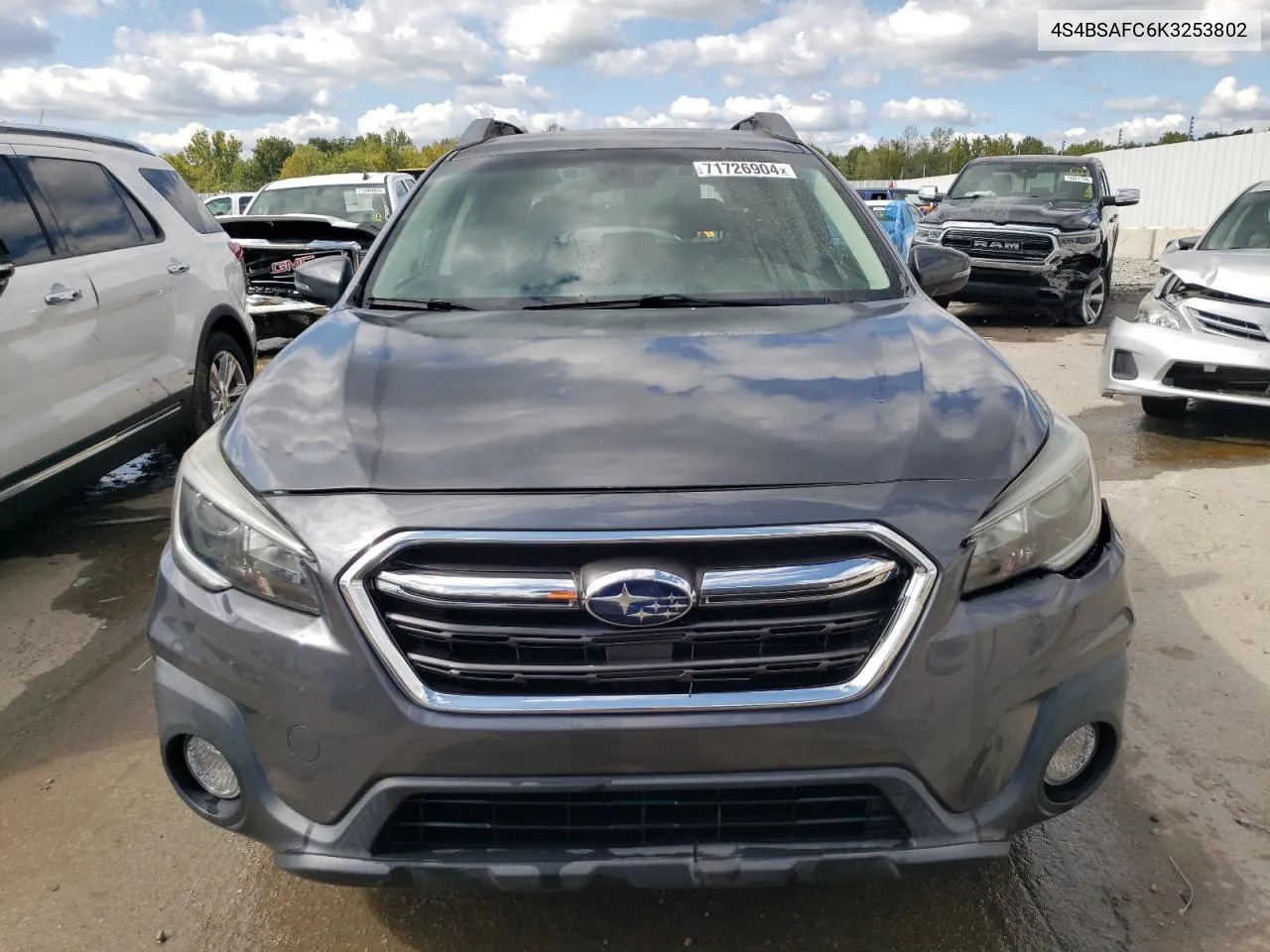 2019 Subaru Outback 2.5I Premium VIN: 4S4BSAFC6K3253802 Lot: 71726904