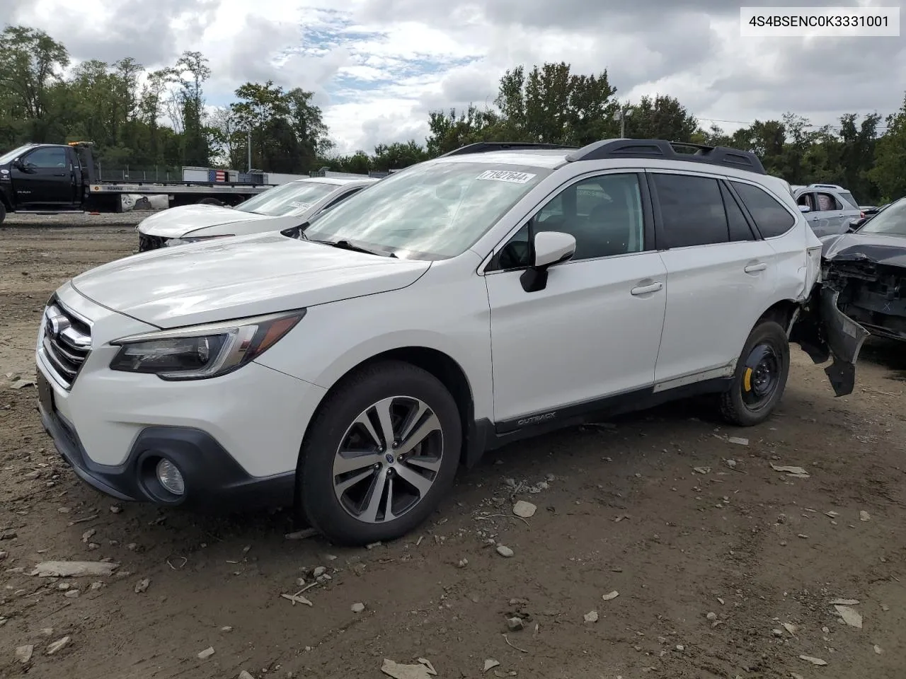 2019 Subaru Outback 3.6R Limited VIN: 4S4BSENC0K3331001 Lot: 71927644