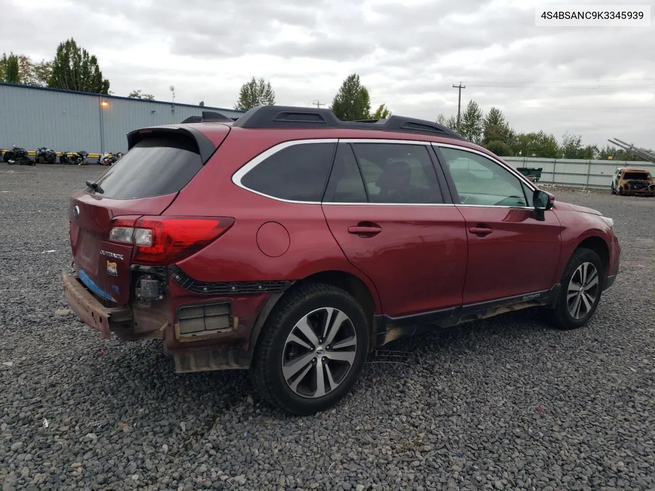 2019 Subaru Outback 2.5I Limited VIN: 4S4BSANC9K3345939 Lot: 71980594