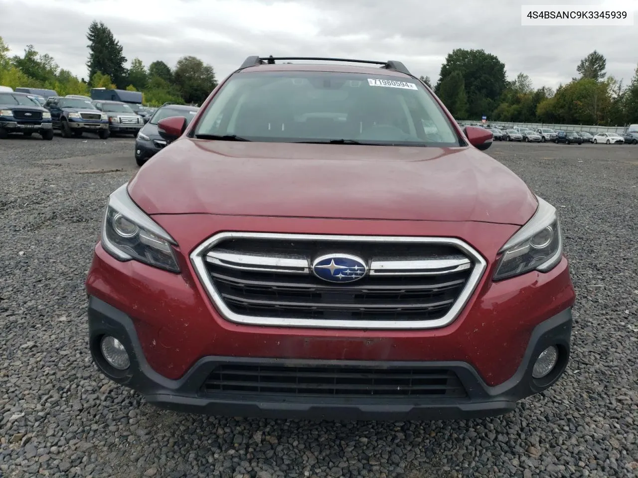 4S4BSANC9K3345939 2019 Subaru Outback 2.5I Limited