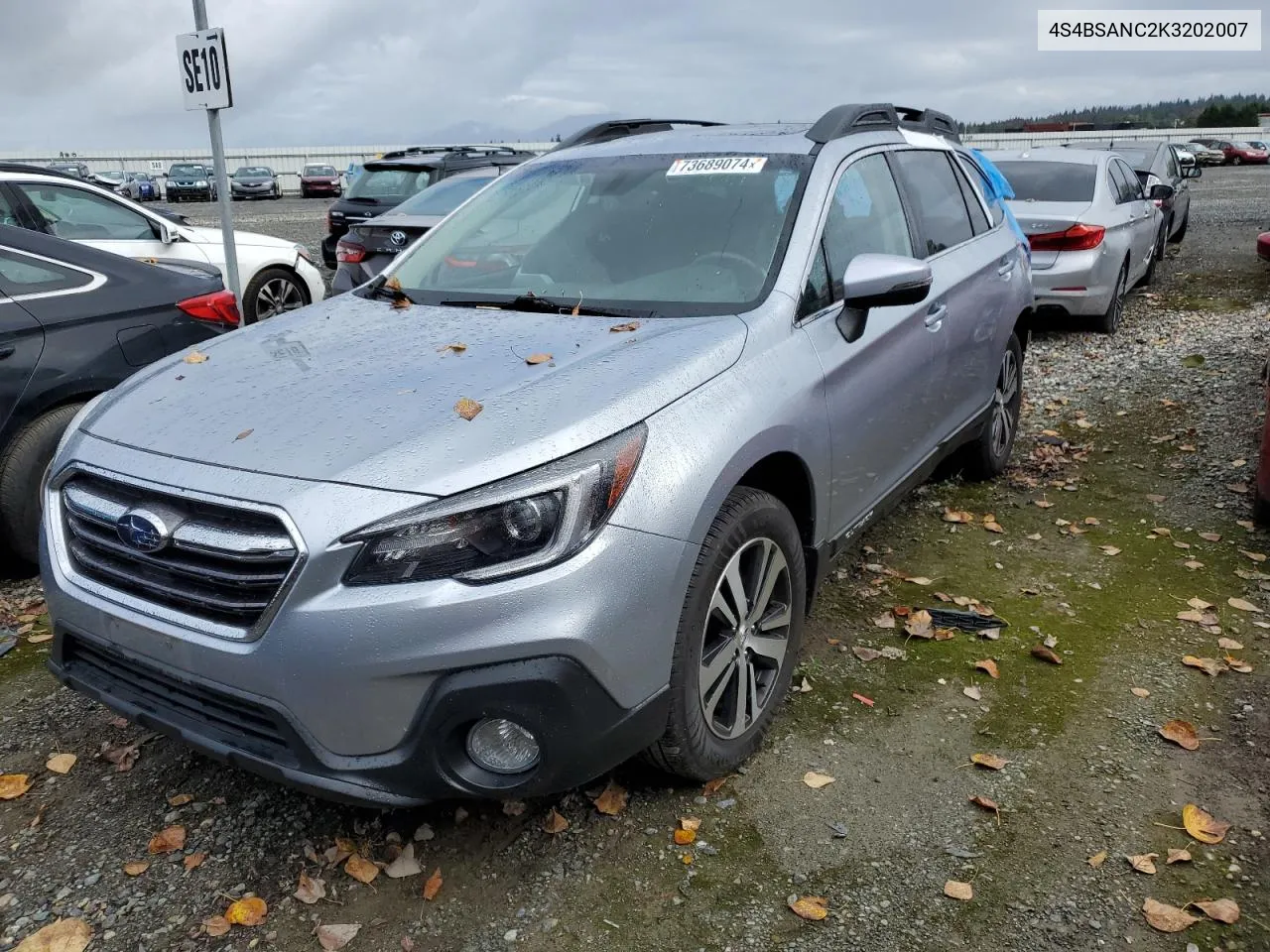 2019 Subaru Outback 2.5I Limited VIN: 4S4BSANC2K3202007 Lot: 73689074