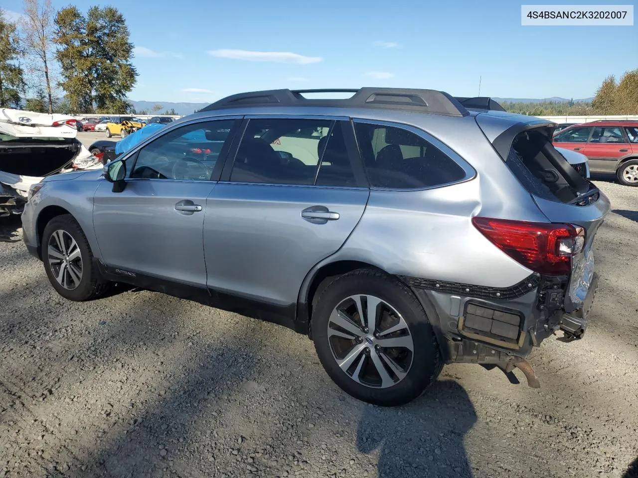 2019 Subaru Outback 2.5I Limited VIN: 4S4BSANC2K3202007 Lot: 73689074