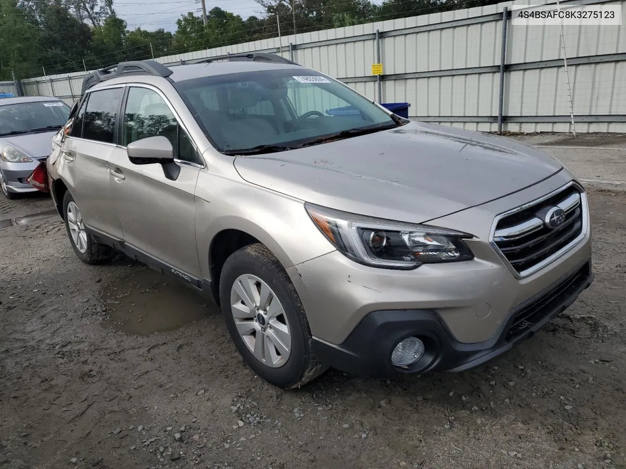 2019 Subaru Outback 2.5I Premium VIN: 4S4BSAFC8K3275123 Lot: 74803694