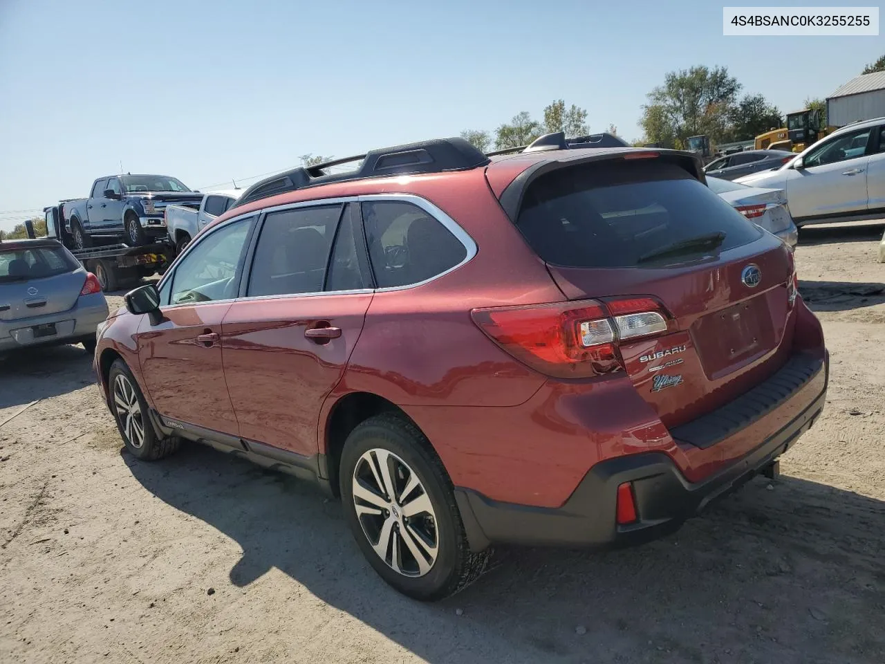 2019 Subaru Outback 2.5I Limited VIN: 4S4BSANC0K3255255 Lot: 74991114