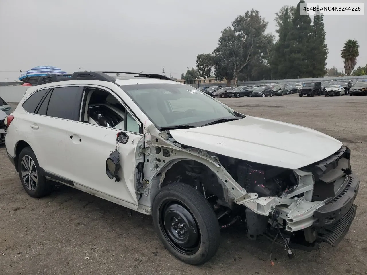 2019 Subaru Outback 2.5I Limited VIN: 4S4BSANC4K3244226 Lot: 75772804