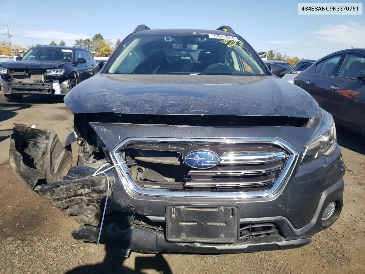 2019 Subaru Outback 2.5I Limited VIN: 4S4BSANC9K3370761 Lot: 76053954