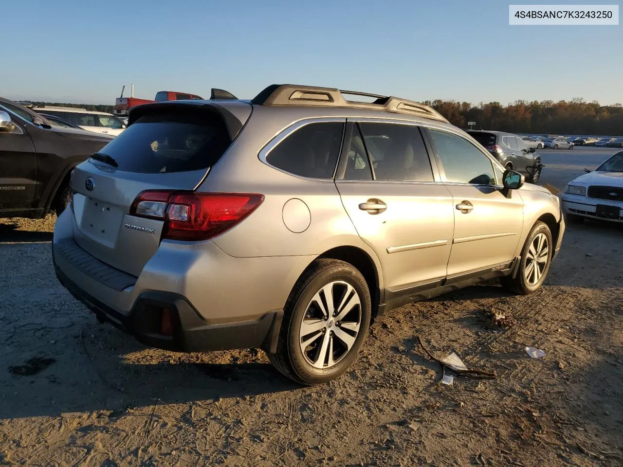 2019 Subaru Outback 2.5I Limited VIN: 4S4BSANC7K3243250 Lot: 77276874