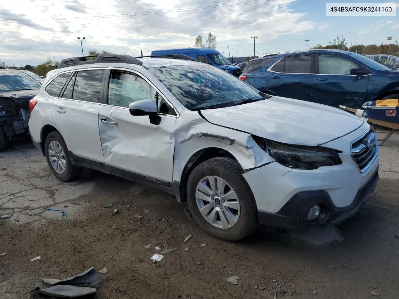 2019 Subaru Outback 2.5I Premium VIN: 4S4BSAFC9K3241160 Lot: 77357524