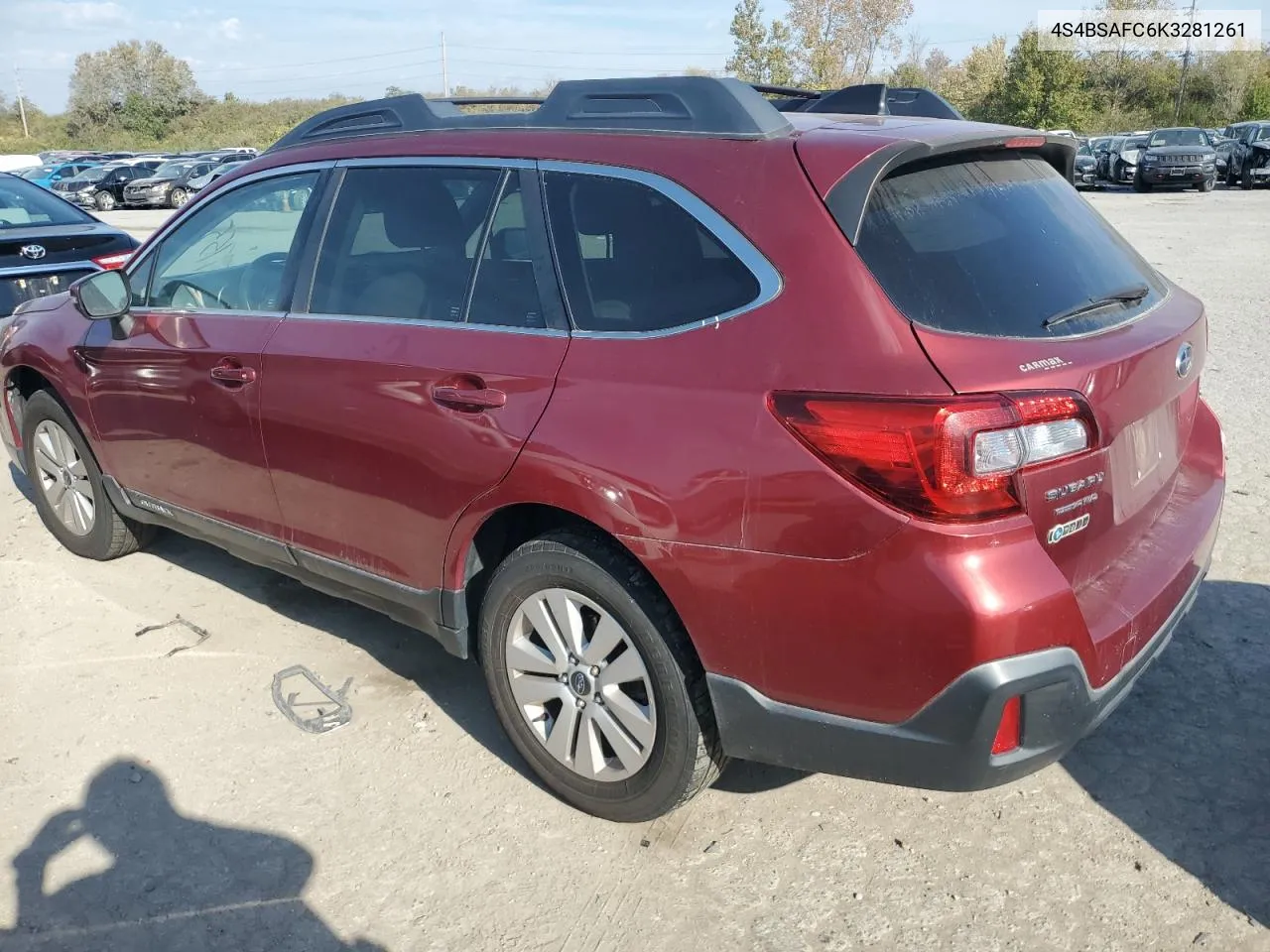 2019 Subaru Outback 2.5I Premium VIN: 4S4BSAFC6K3281261 Lot: 77555674