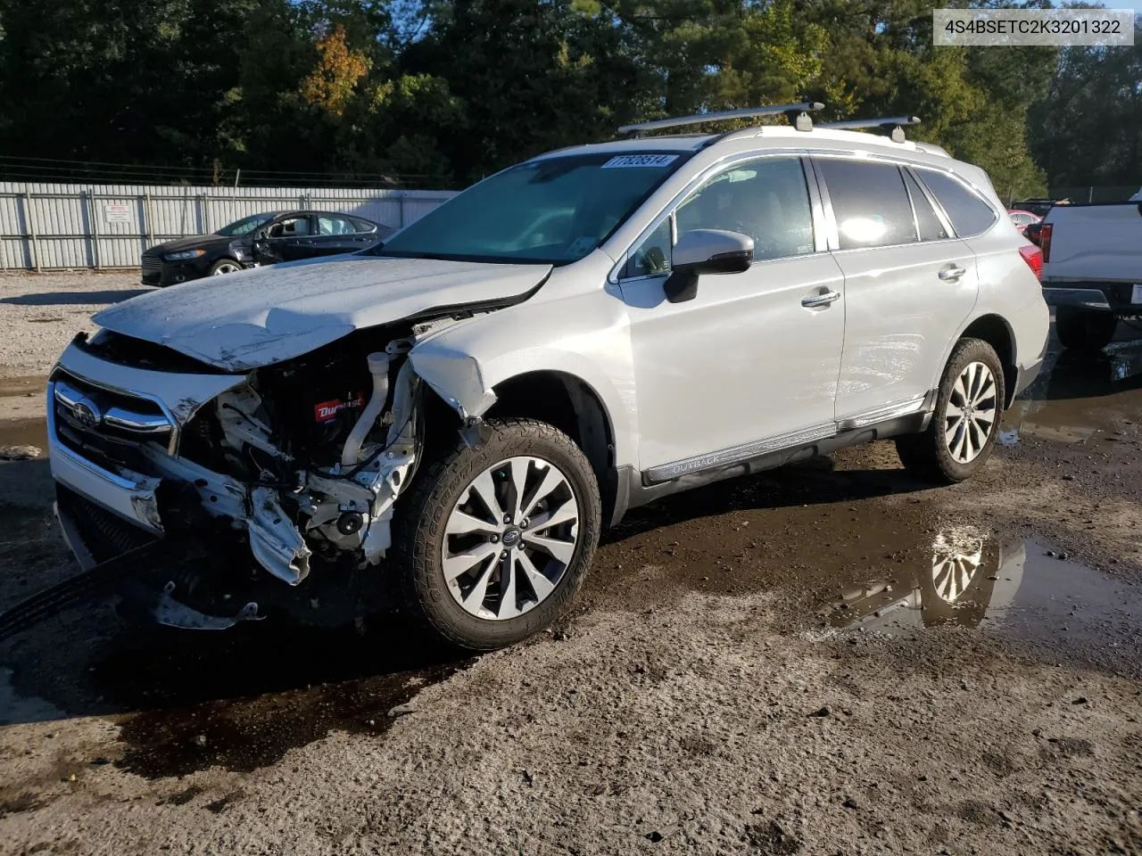 2019 Subaru Outback Touring VIN: 4S4BSETC2K3201322 Lot: 77828514