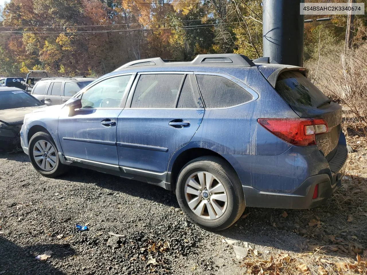 2019 Subaru Outback 2.5I Premium VIN: 4S4BSAHC2K3340674 Lot: 78816144