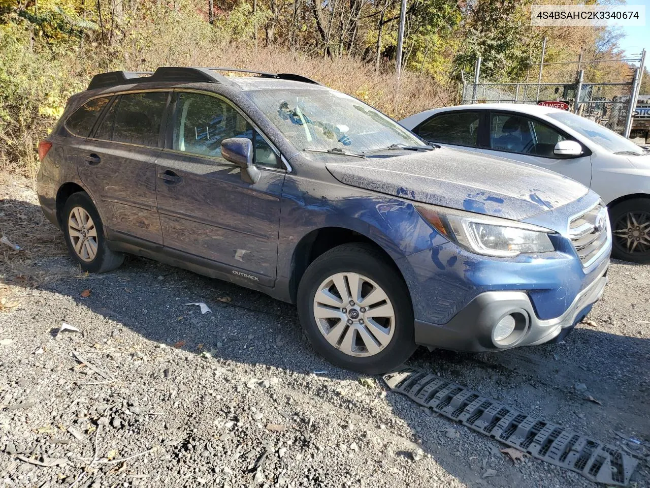 2019 Subaru Outback 2.5I Premium VIN: 4S4BSAHC2K3340674 Lot: 78816144