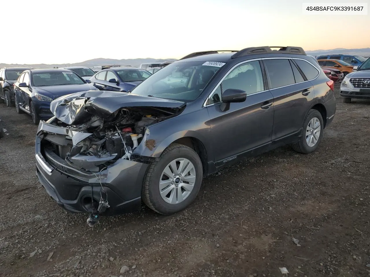 2019 Subaru Outback 2.5I Premium VIN: 4S4BSAFC9K3391687 Lot: 78908924