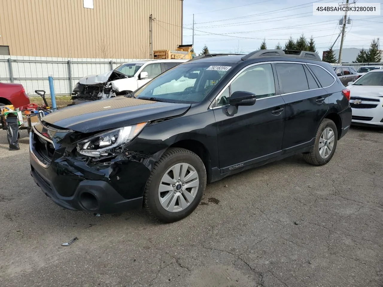 2019 Subaru Outback 2.5I Premium VIN: 4S4BSAHC3K3280081 Lot: 79218204