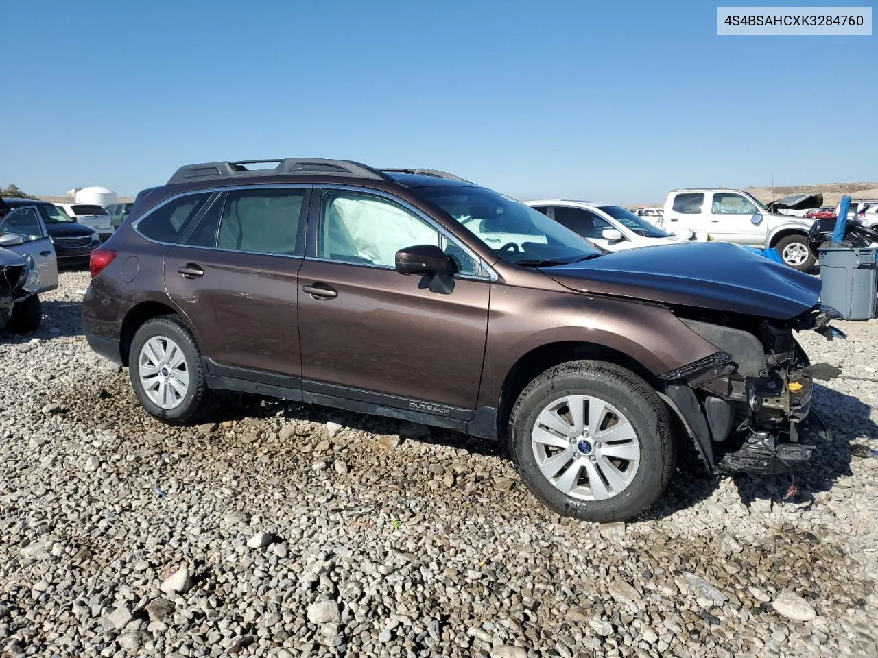 2019 Subaru Outback 2.5I Premium VIN: 4S4BSAHCXK3284760 Lot: 79941064