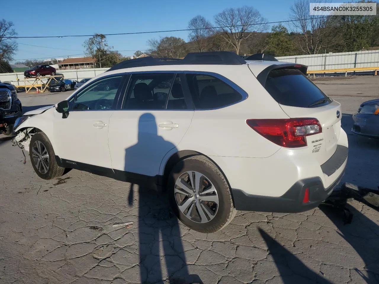 2019 Subaru Outback 2.5I Limited VIN: 4S4BSANC0K3255305 Lot: 80475174