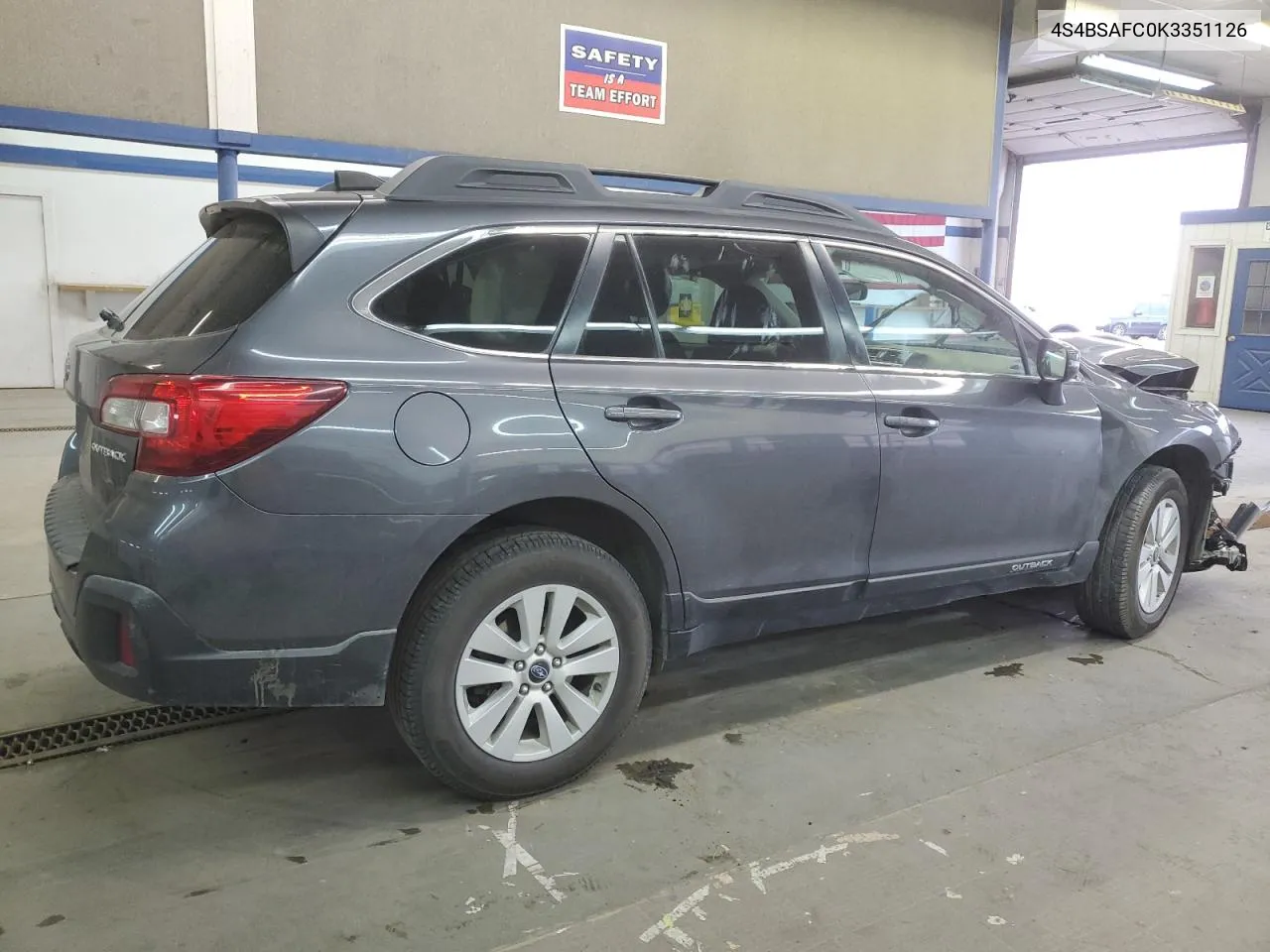 2019 Subaru Outback 2.5I Premium VIN: 4S4BSAFC0K3351126 Lot: 80553194