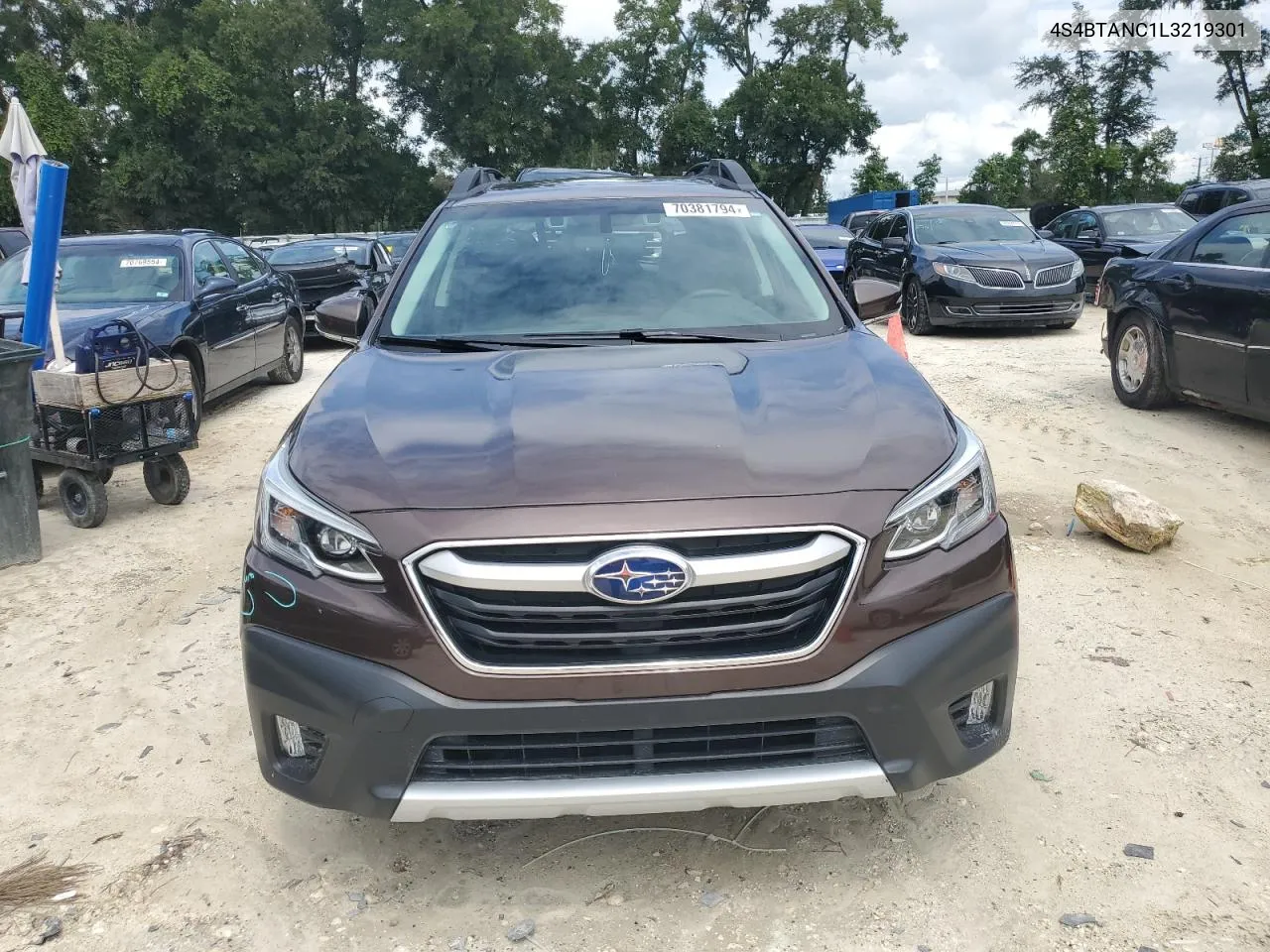 2020 Subaru Outback Limited VIN: 4S4BTANC1L3219301 Lot: 70381794