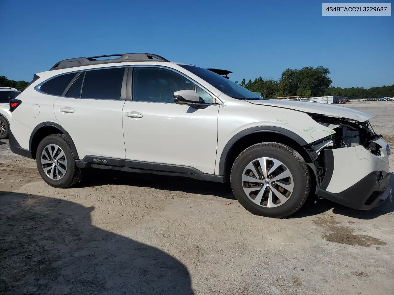 2020 Subaru Outback Premium VIN: 4S4BTACC7L3229687 Lot: 71762614