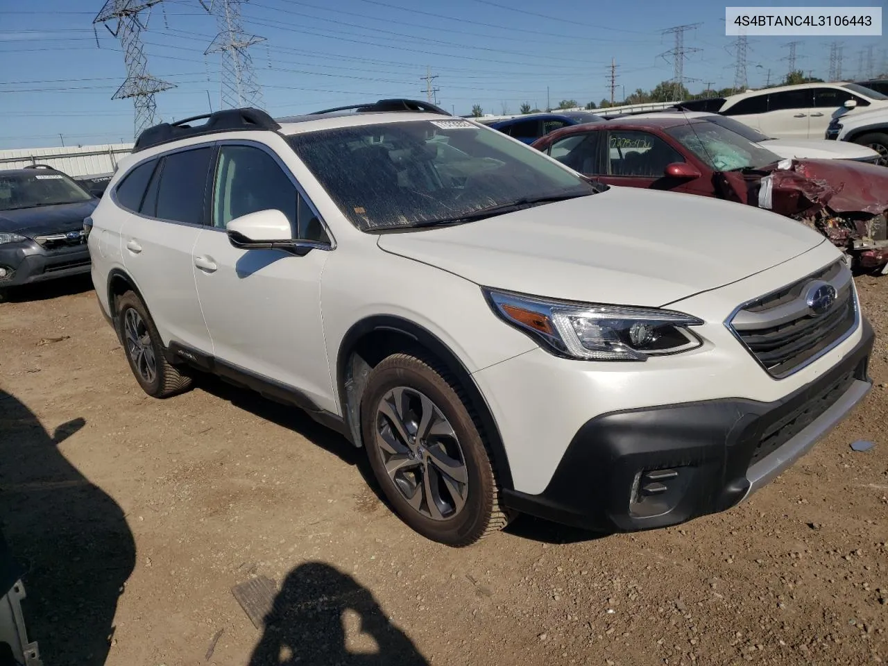 2020 Subaru Outback Limited VIN: 4S4BTANC4L3106443 Lot: 73735524