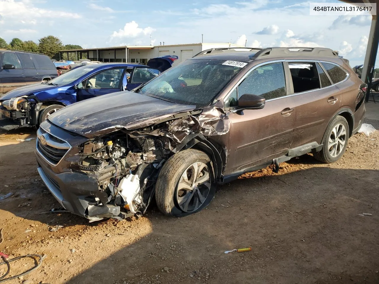 2020 Subaru Outback Limited VIN: 4S4BTANC1L3176417 Lot: 74817914