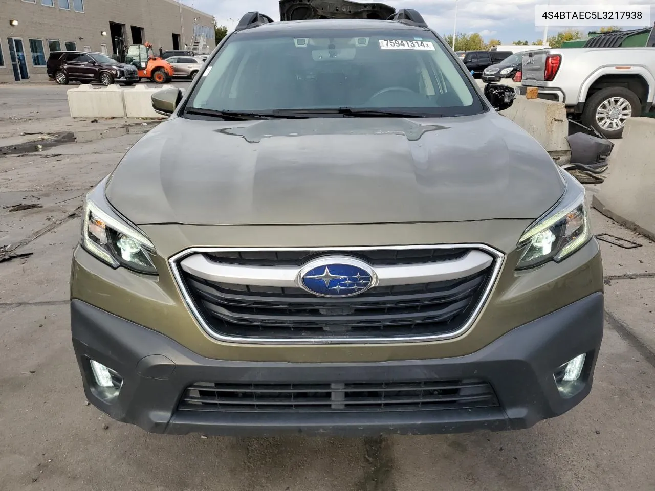 2020 Subaru Outback Premium VIN: 4S4BTAEC5L3217938 Lot: 75941314