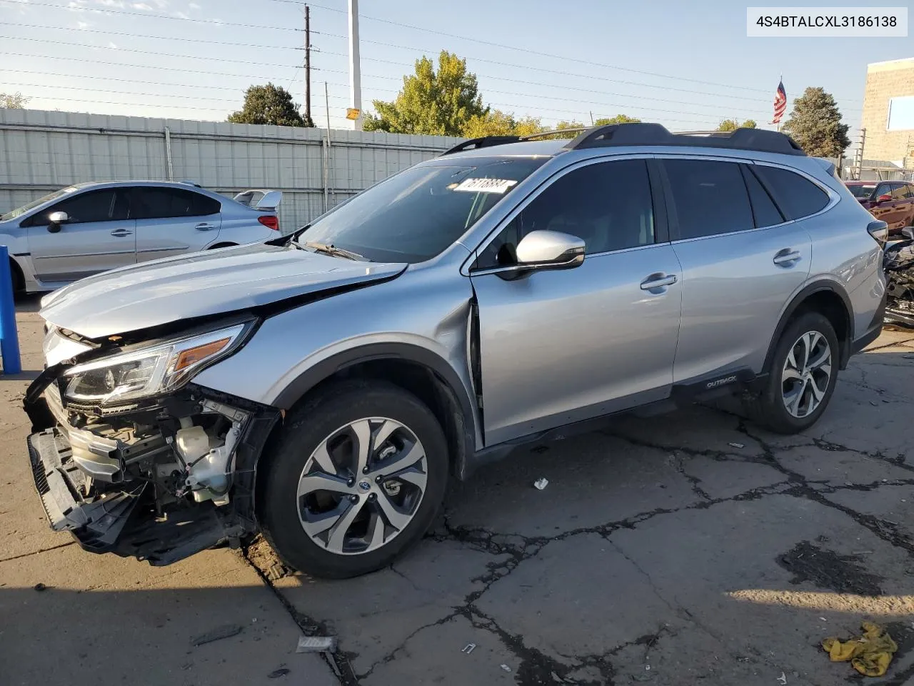 2020 Subaru Outback Limited VIN: 4S4BTALCXL3186138 Lot: 76118884